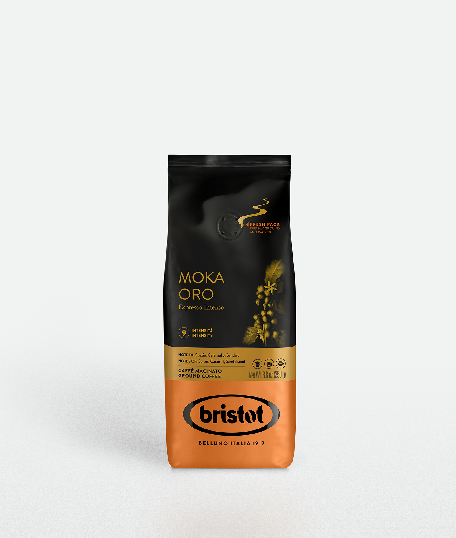 bristot-moka-oro-caff-macinato-gemahlen image 1