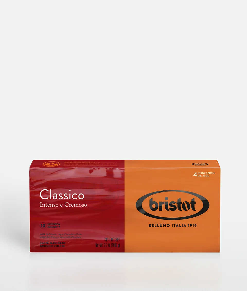 bristot-classico-gemahlener-kaffee-quadripack-4er image 1
